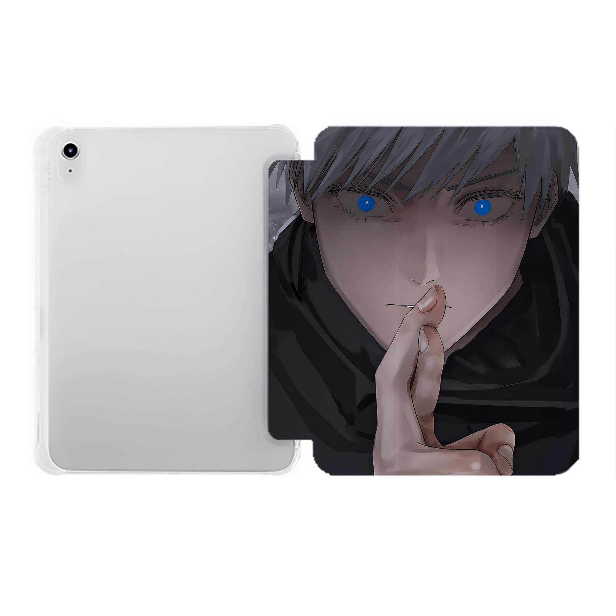 （画像用） 呪術廻戦 Jujutsu Kaisen IPad ケース ペン収納付き 三つ折りスタンド PUレザー×シリコン 対応機種9.5/10.5/10.9インチ